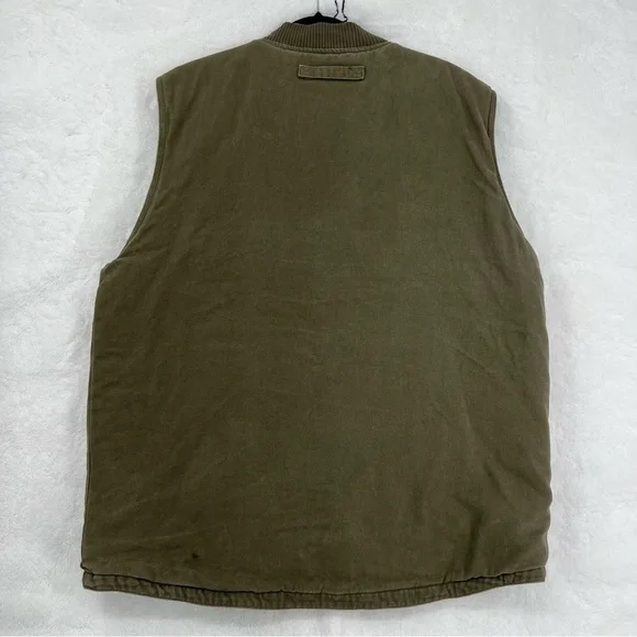 Legendary Whitetails mens cotton canvas hunting vest US XLT olive green lined - Picture 6 of 14